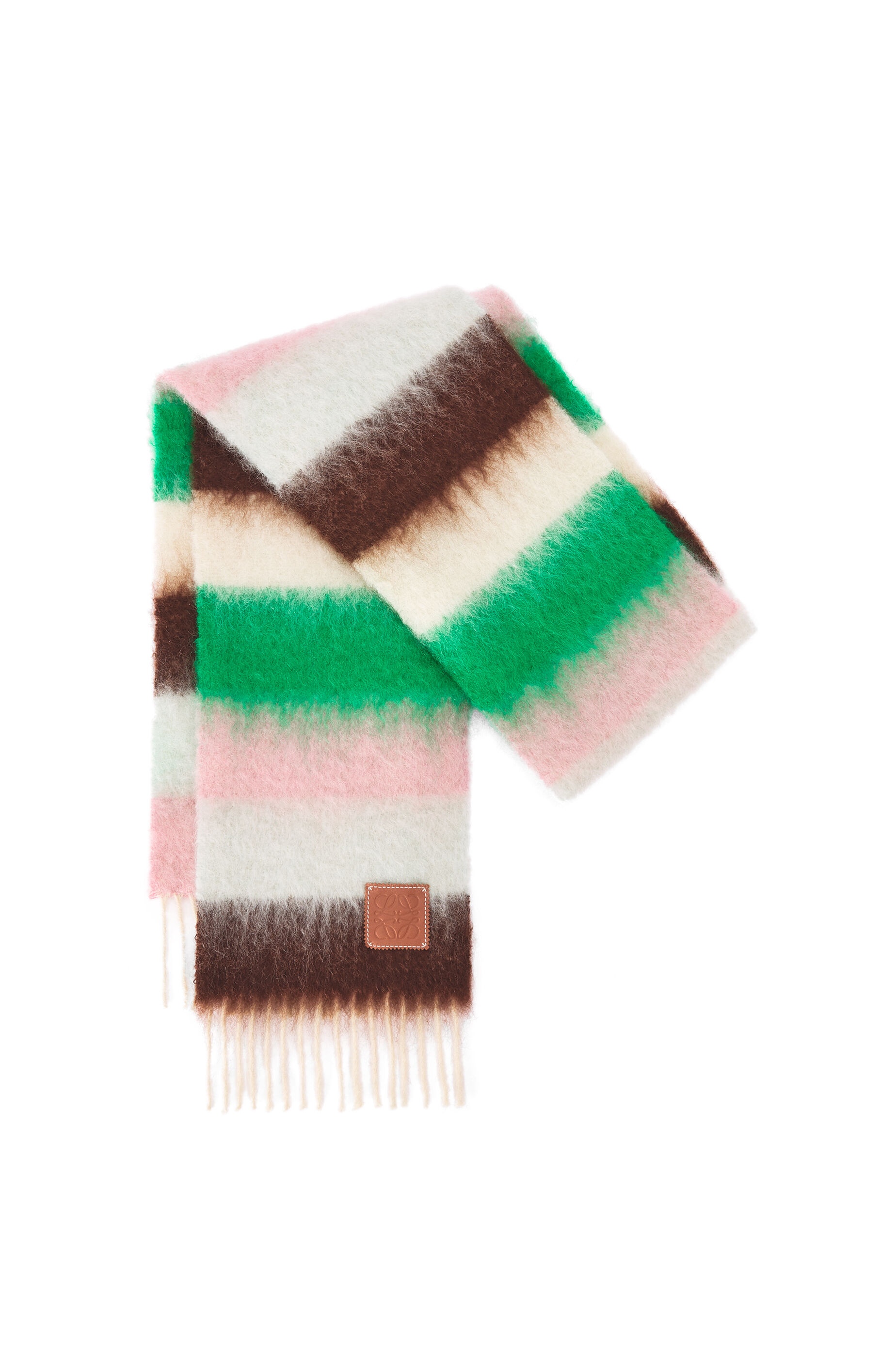 Striped scarf in mohair - 3