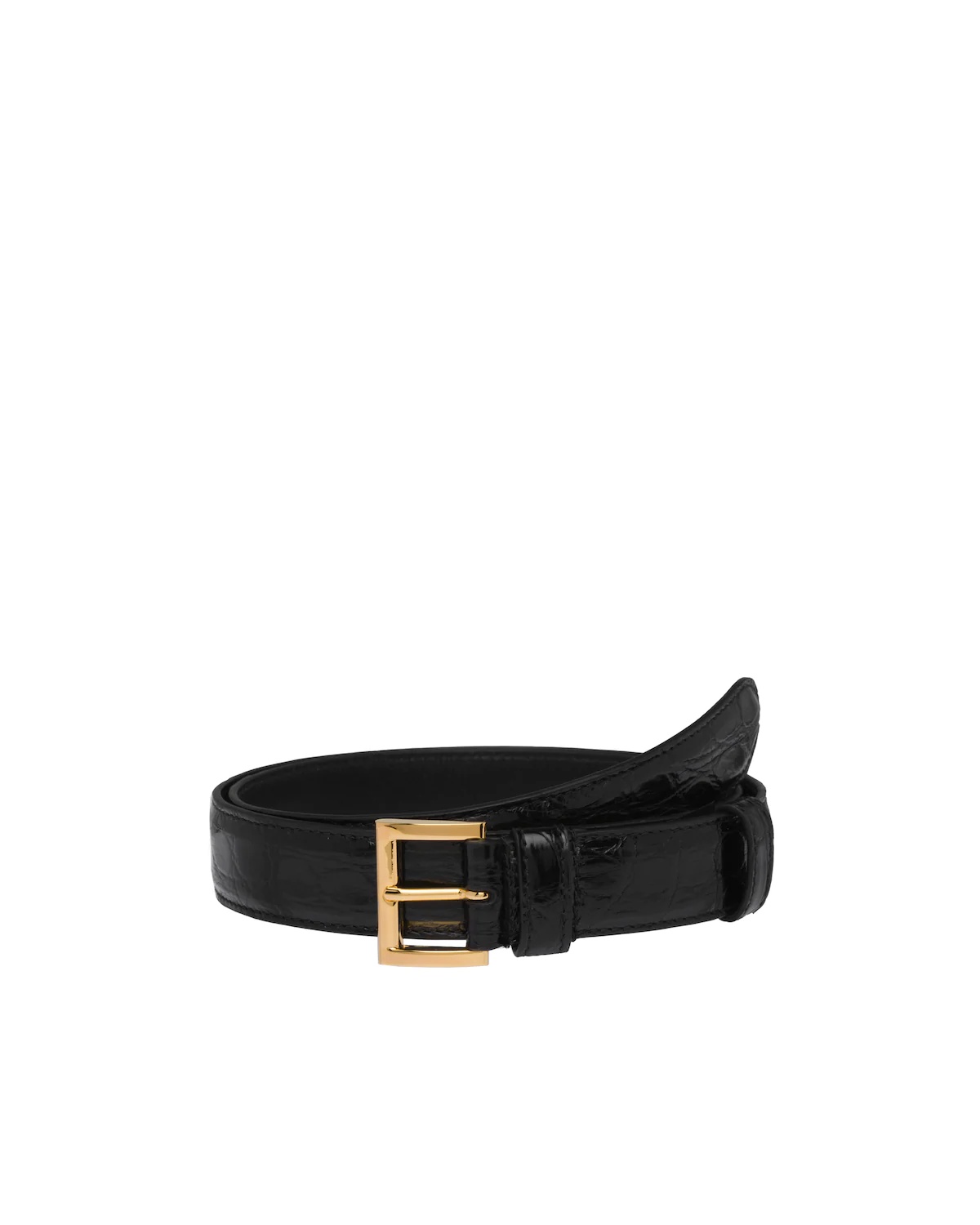 Crocodile leather belt - 1