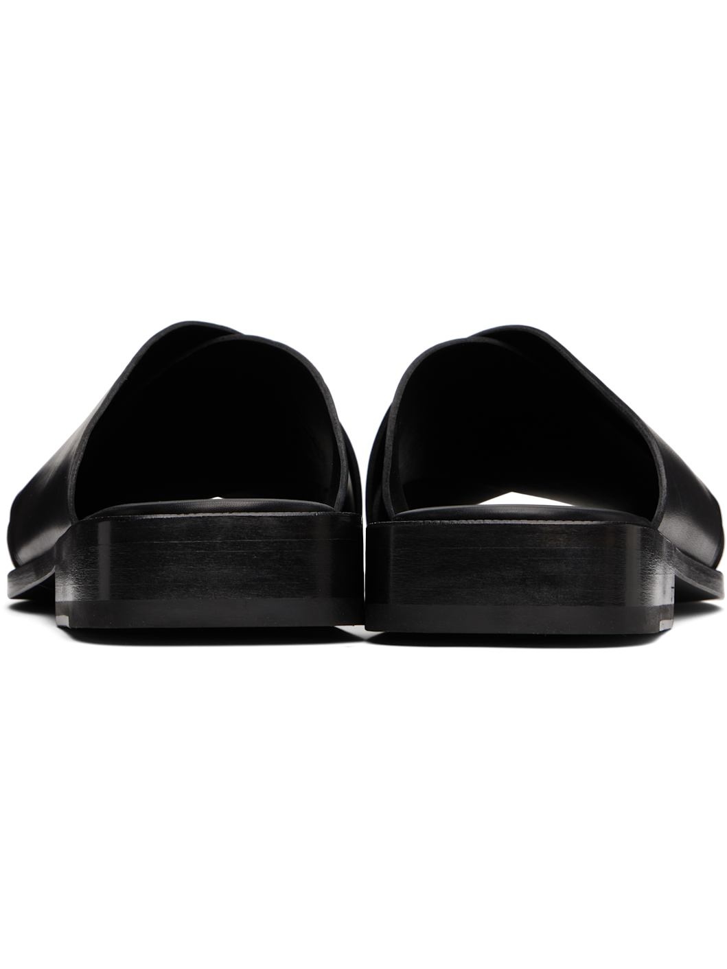 Black Cross Flat Sandals - 2