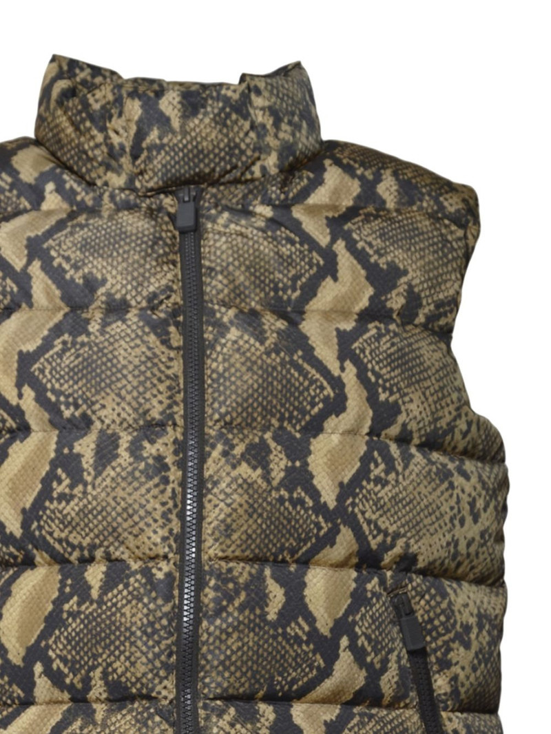 zip-up snake-print gilet 3