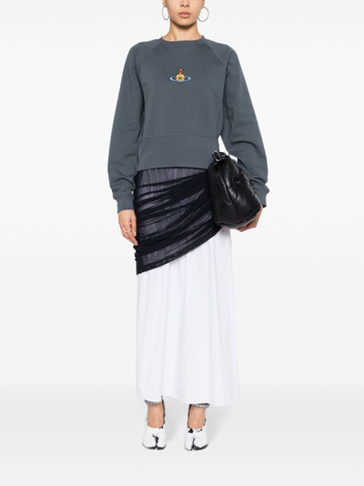 Vivienne Westwood Orb-embroidery cotton sweatshirt outlook