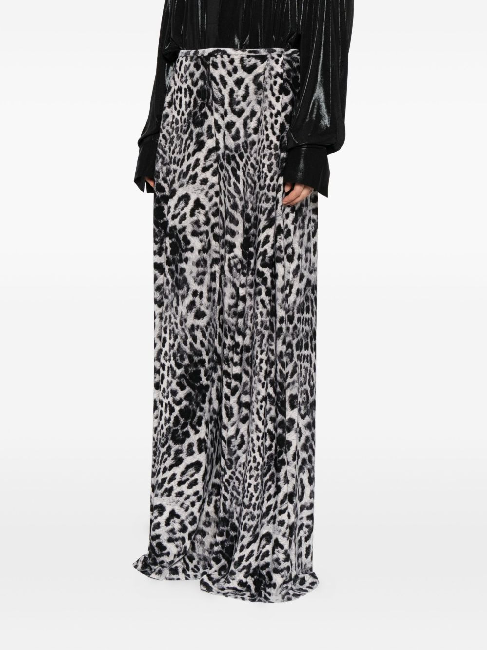 animal-printed trousers - 3