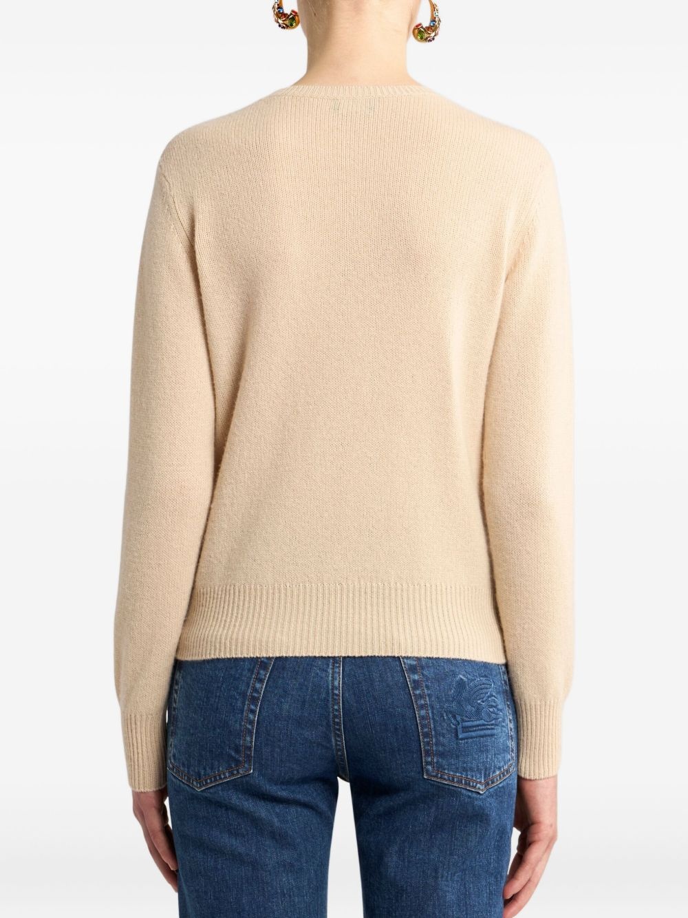 paisley-jacquard sweater - 3