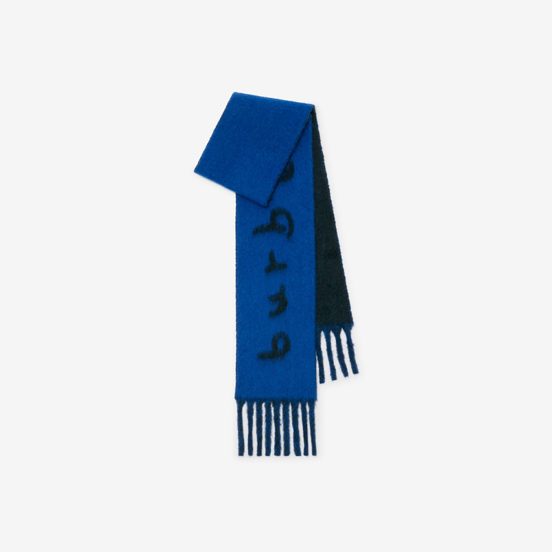 Reversible Logo Alpaca Wool Blend Scarf 1