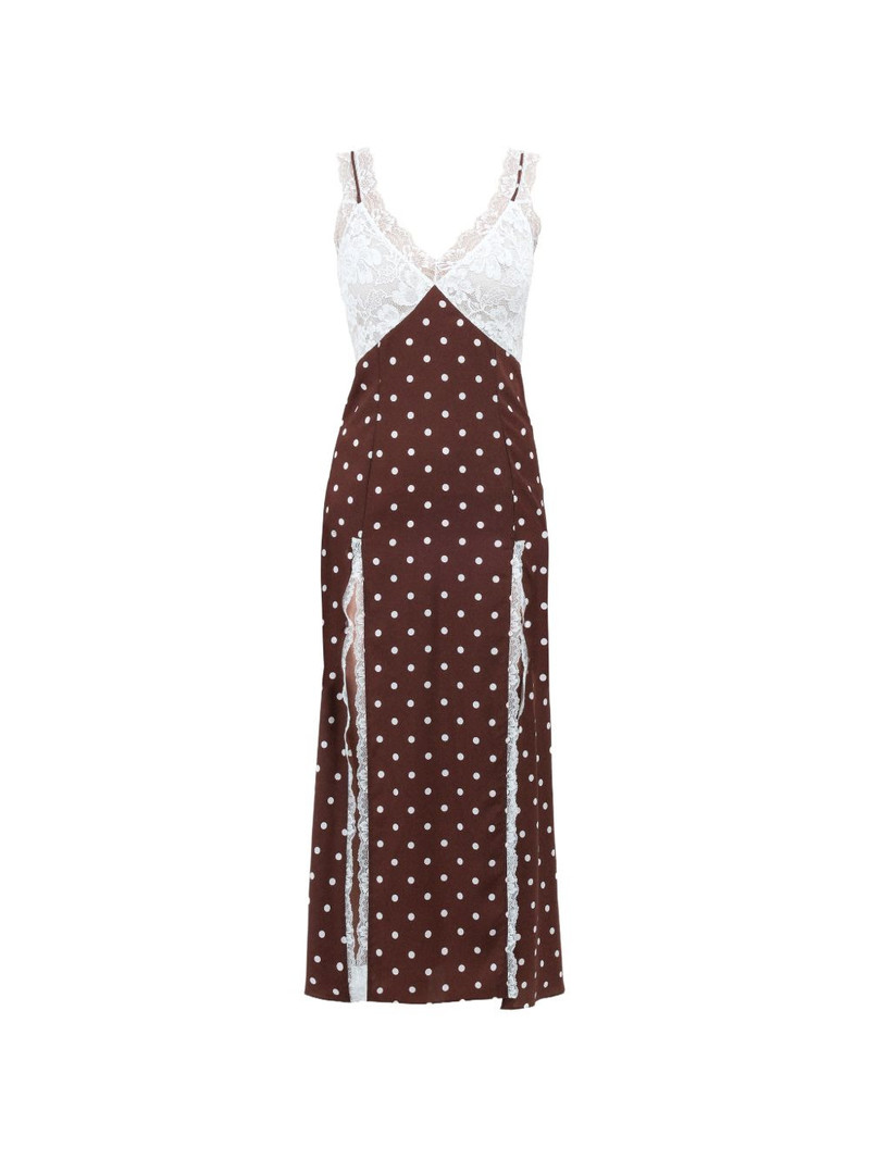 polka-dots lace maxi dress 1
