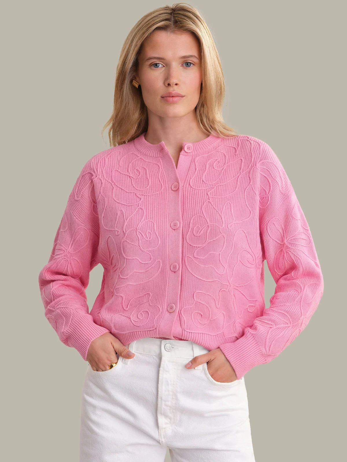 Emeline: Cotton Embroidered Cardigan - 1