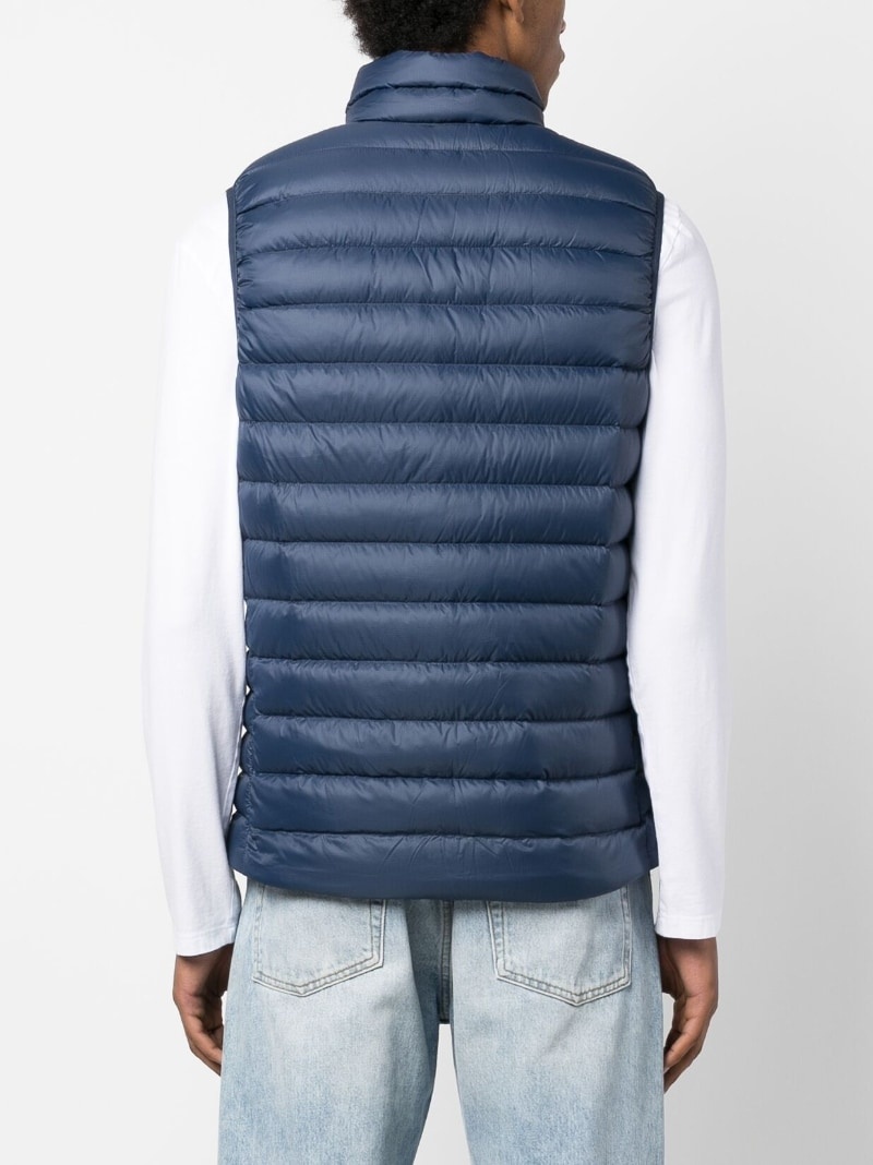 logo-patch feather-down gilet - 4