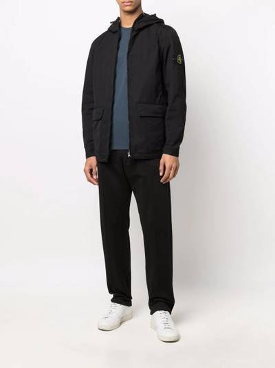 Stone Island Compass badge hooded zip-up jacket outlook