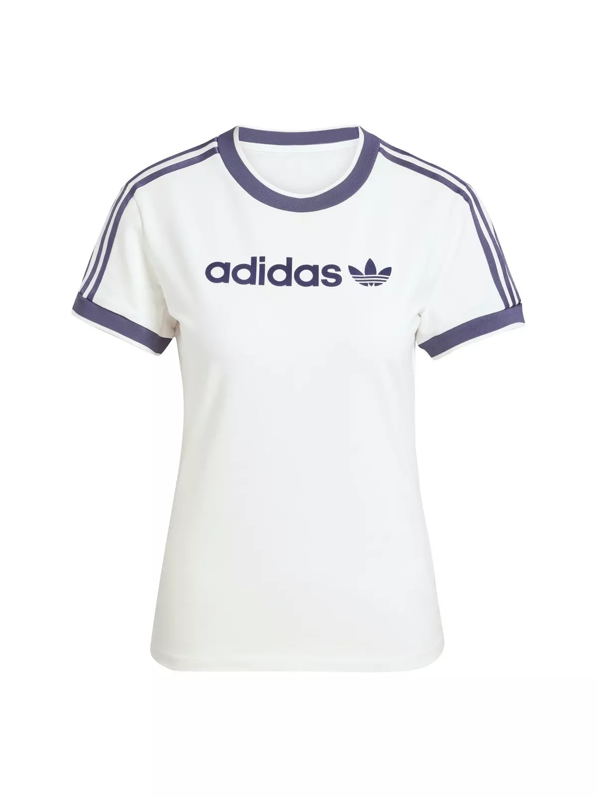 Originals Women's Linear Logo 3-Stripes T-Shirt -White - 6