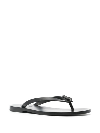 SAINT LAURENT Laguna leather flip-flops outlook