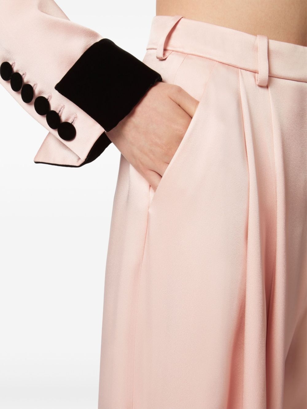 pleated wide-leg trousers - 5