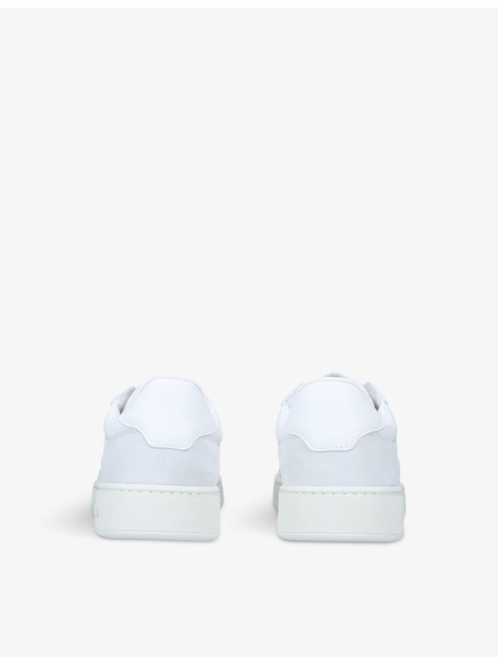 Dice leather and suede low-top trainers - 4