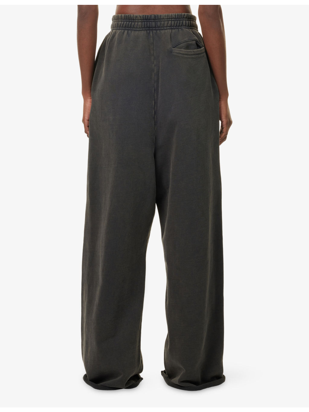 Relaxed-Fit Wide-Leg Cotton-Jersey Jogging Bottoms - 4