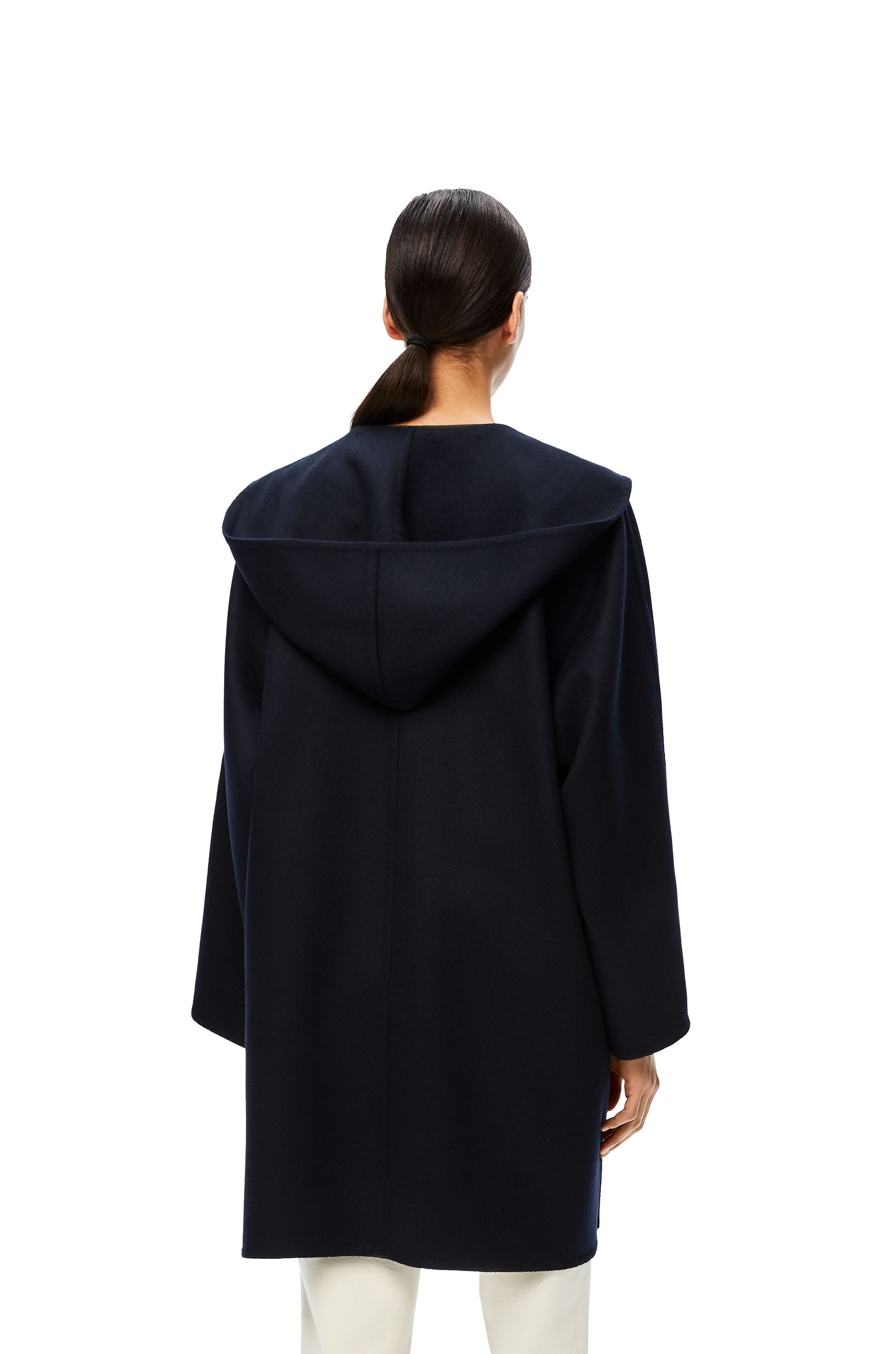 Hooded coat in wool and cashmere - 4