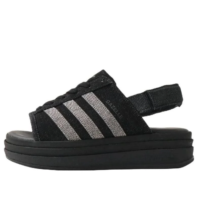 (WMNS) adidas Gazelle Bold Sandals 'Black Silver' KI0007 - 1