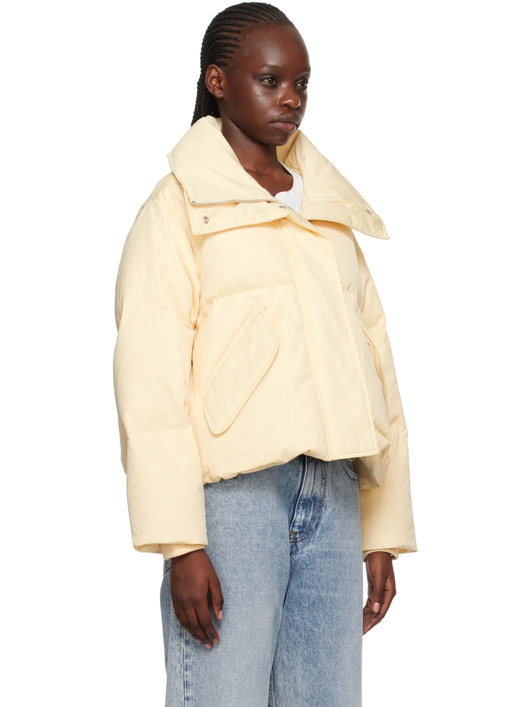 Beige Oversize Down Jacket - 2