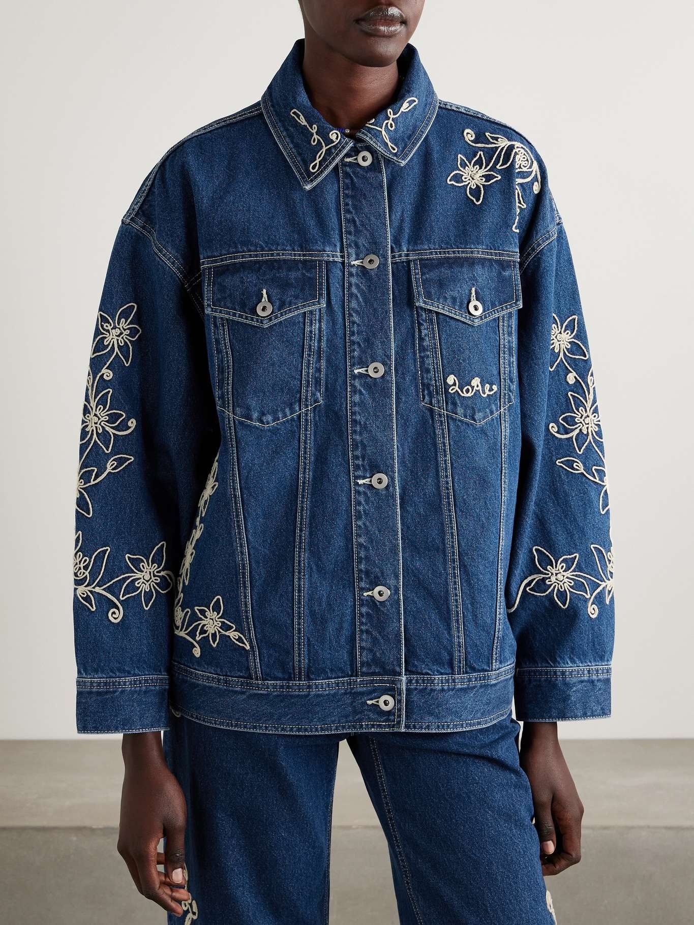 Carmen embroidered denim jacket - 3