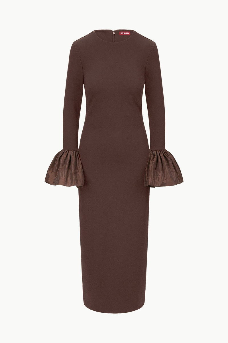 STAUD STAUD HAWTHORNE MAXI DRESS DARK CHOCOLATE - R25R2123PF-DKCH |  REVERSIBLE
