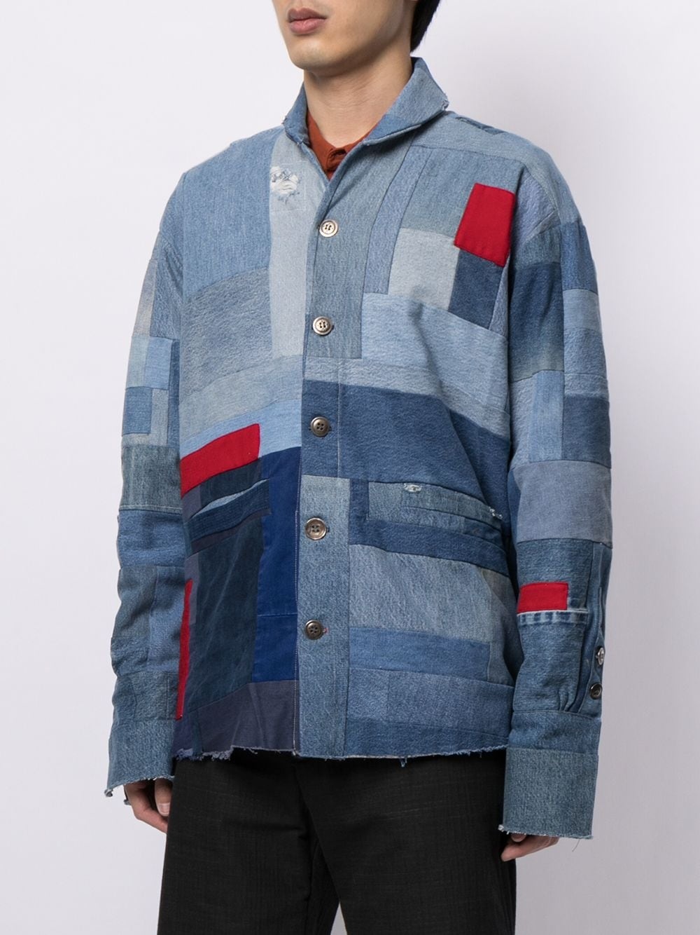 patchwork denim jacket - 3