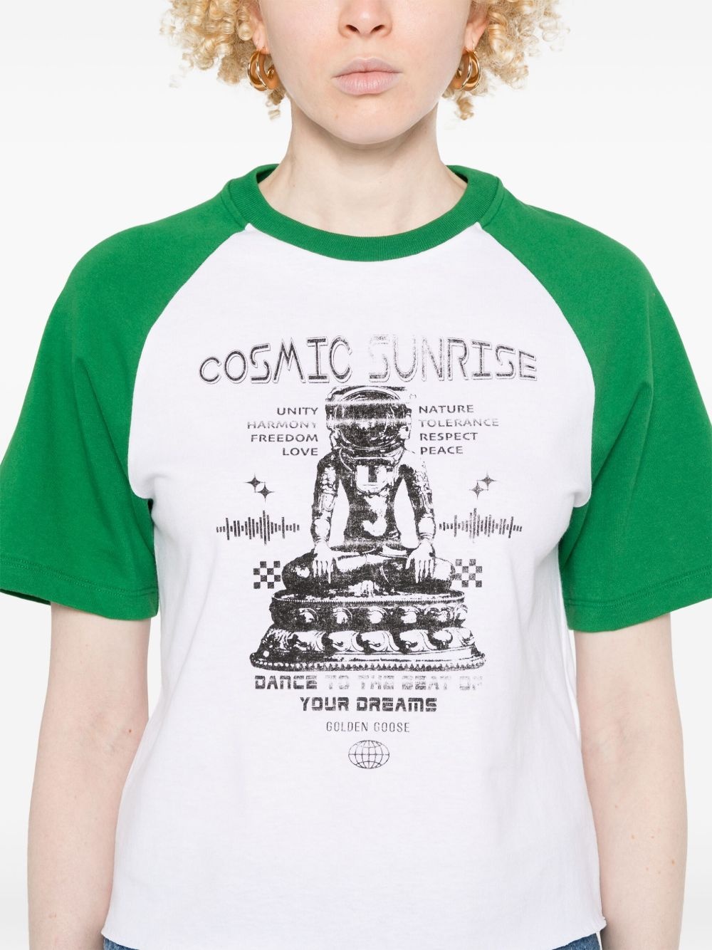 contrasting-sleeve T-shirt - 5