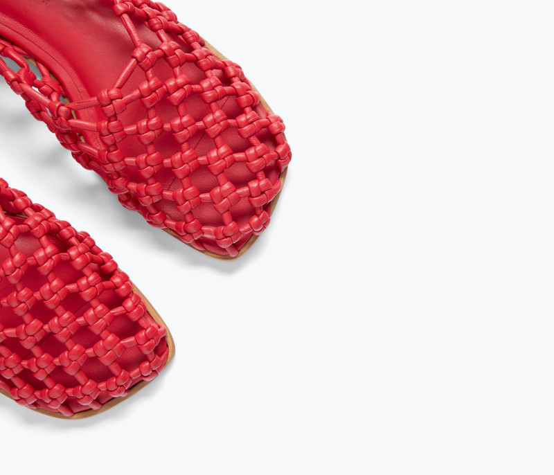 SALLY WOVEN LEATHER FLAT 4