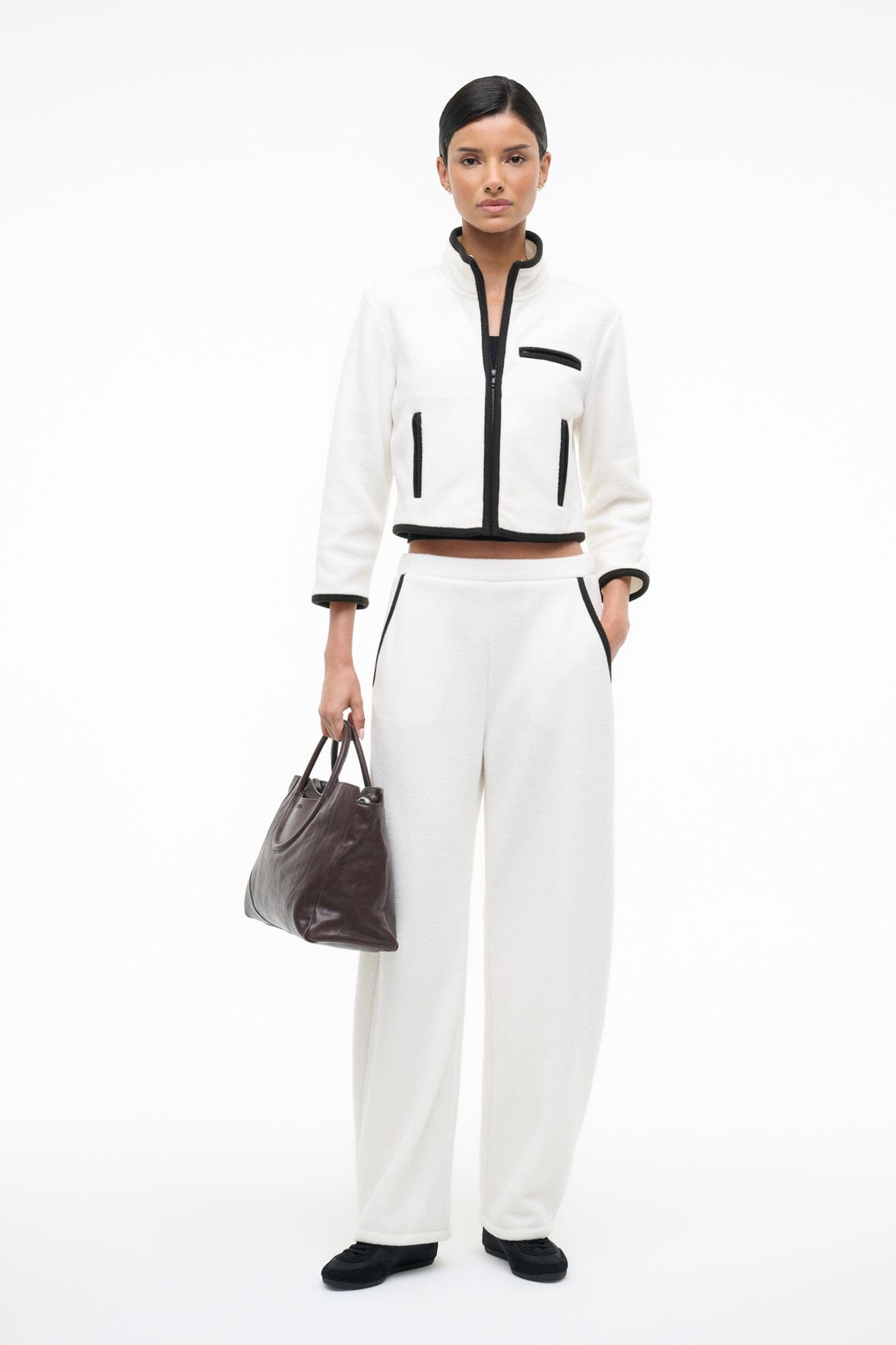 STAUD JETER JACKET IVORY BLACK - 2