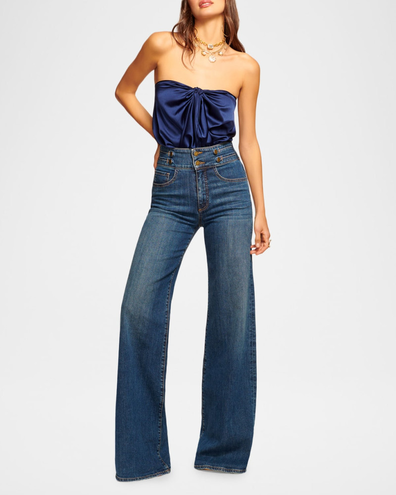RAMY BROOK Liv High-Rise Wide-Leg Jeans outlook
