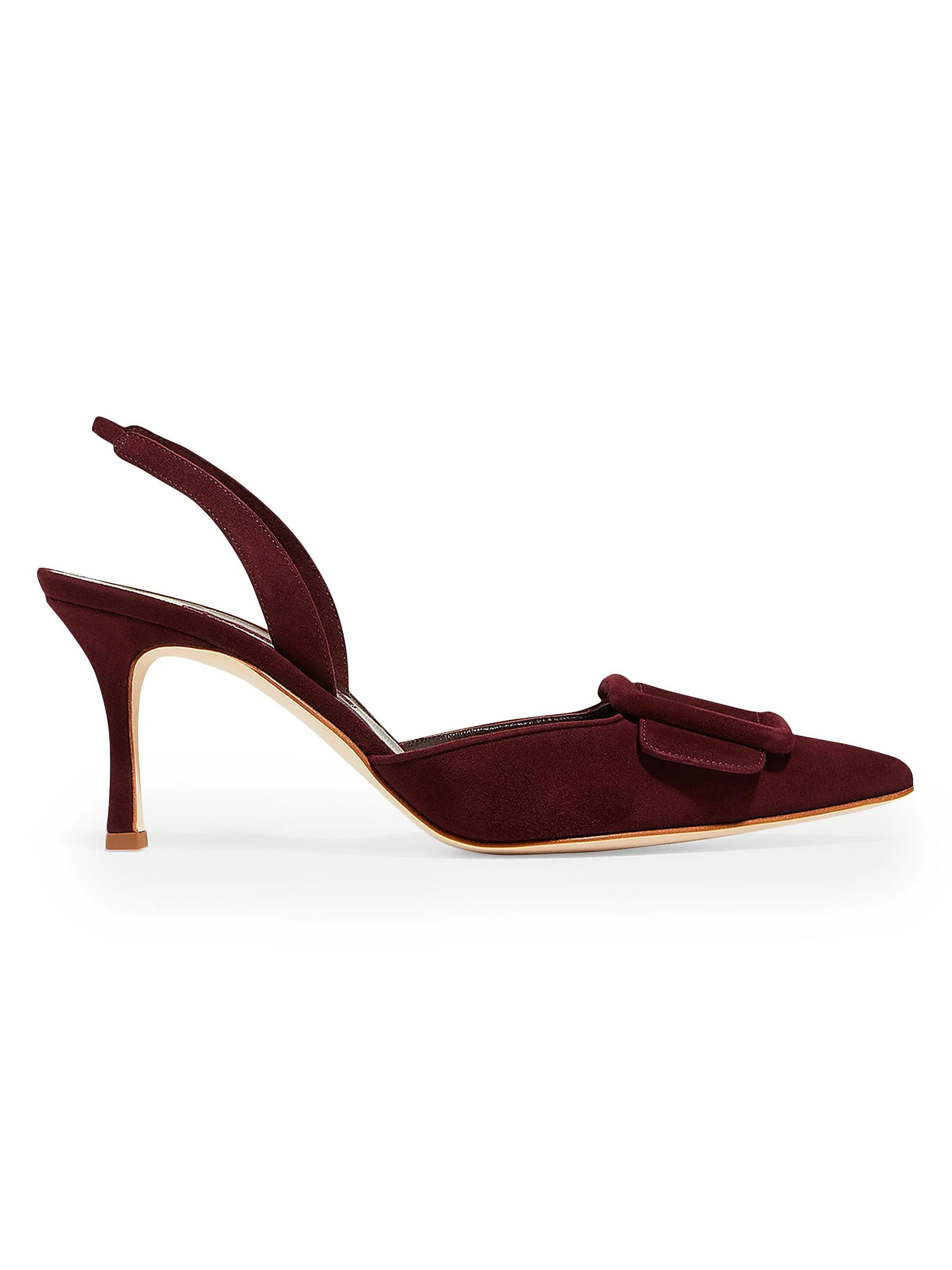 Women's Maysli 70MM Suede Slingback Pumps - Red - 1