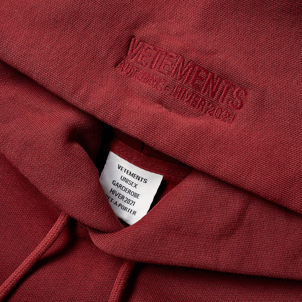 VETEMENTS Small Logo Popover Hoody - 5