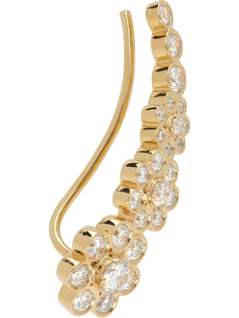 SOPHIE BILLE BRAHE Croissant Fleur Single Earring outlook