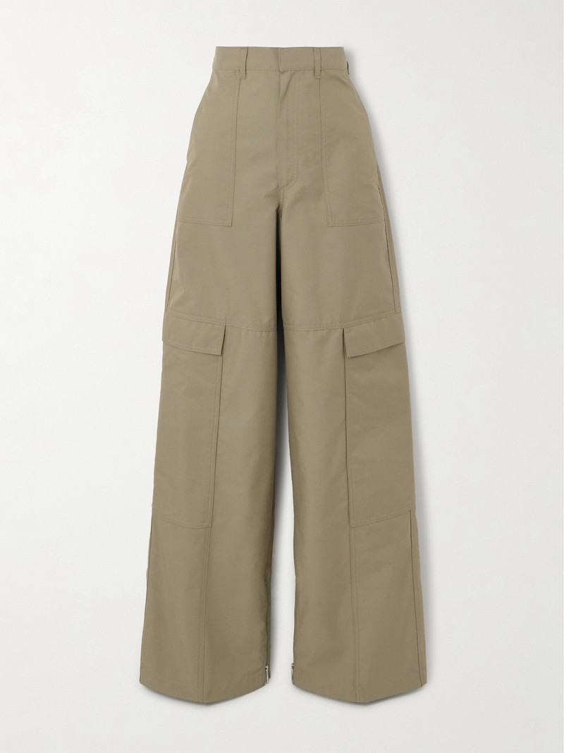 Cotton-blend Twill Straight-leg Cargo Pants 1