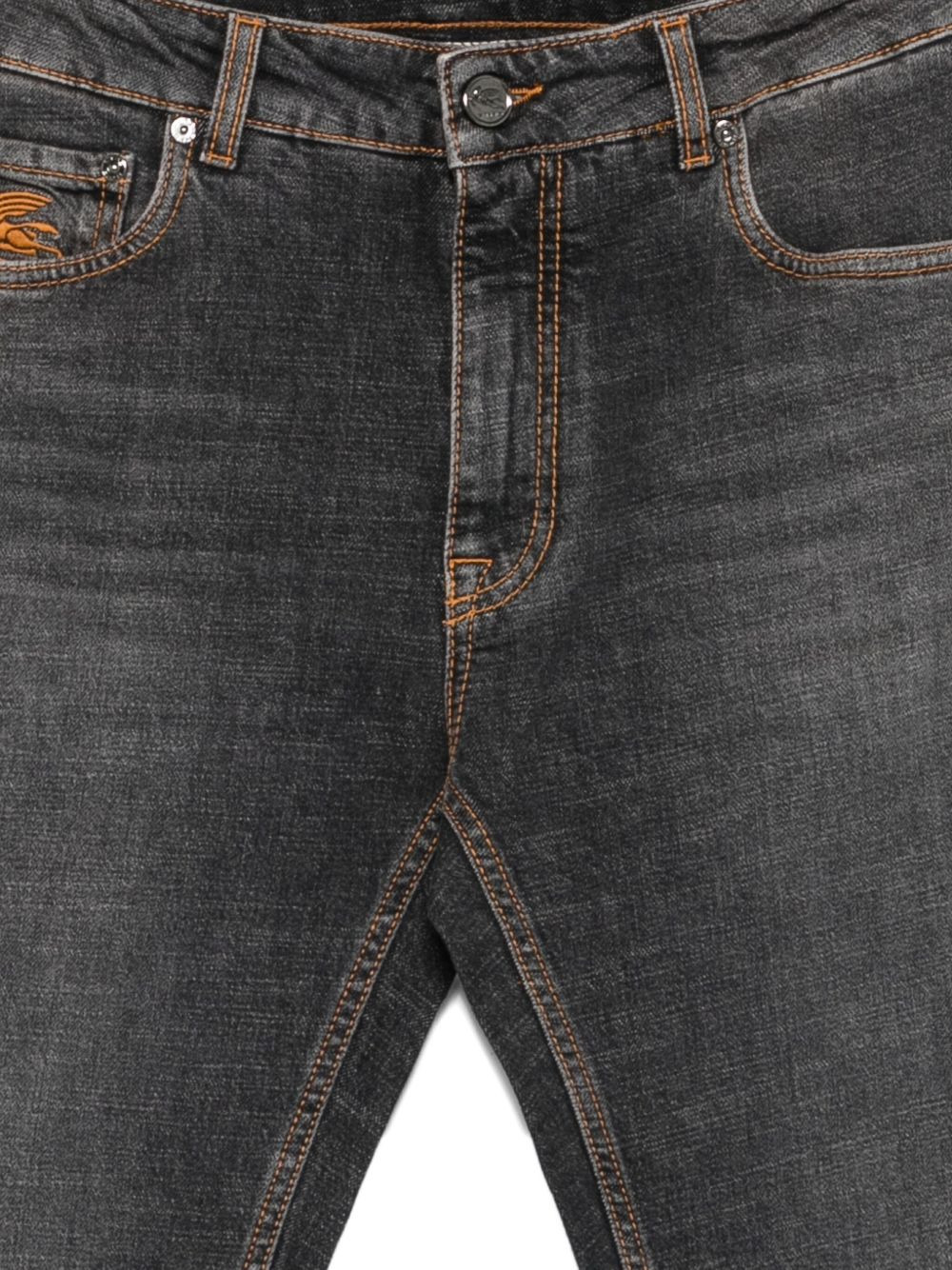 logo-embroidered jeans - 3