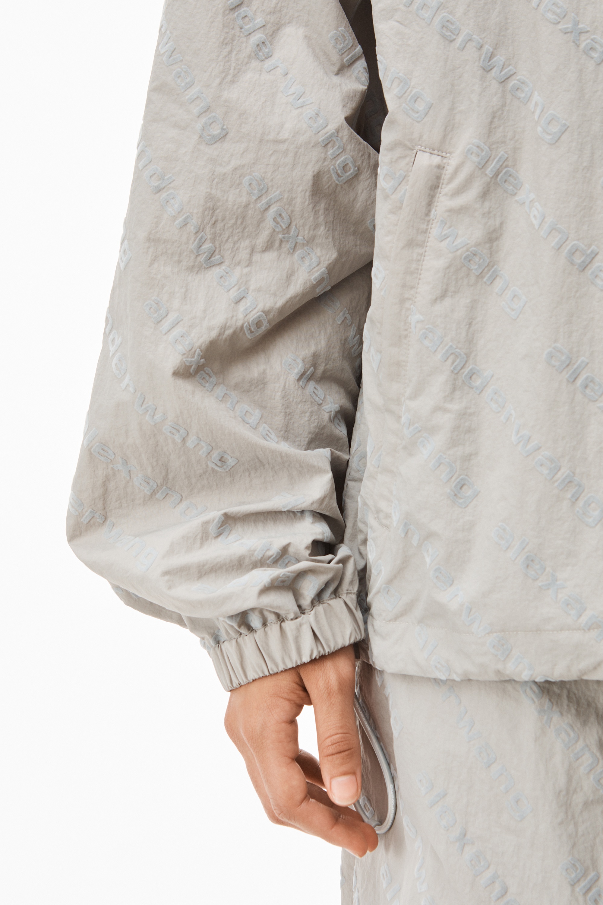 LOGO TRACK JACKET IN CRINKLE NYLON - 7