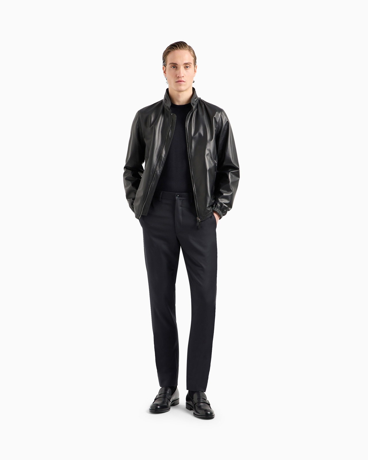 Nappa leather blouson with zip - 2