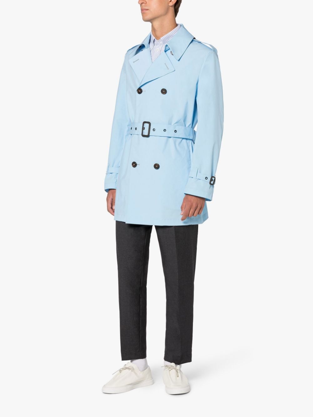 KINGS SKY BLUE ECO DRY TRENCH COAT - 4