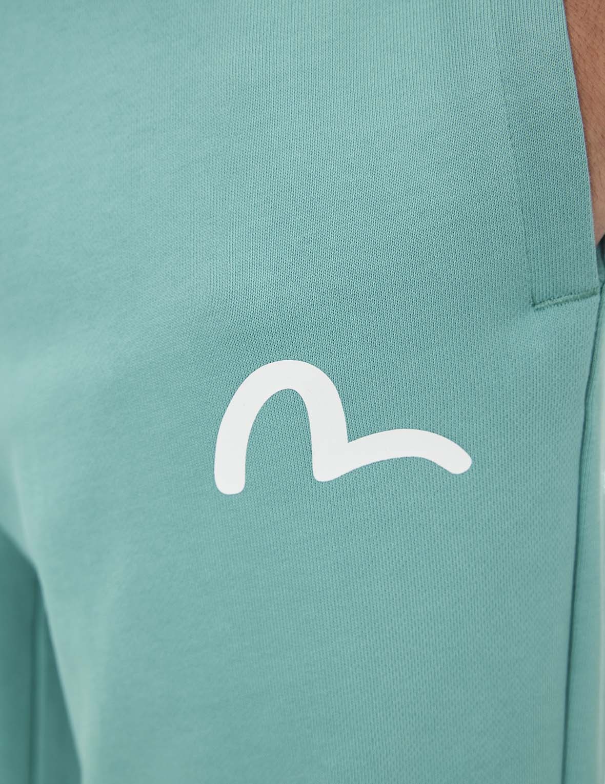 Spray-dyed Seagull and Logo Print Straight Fit Sweatpants - 9