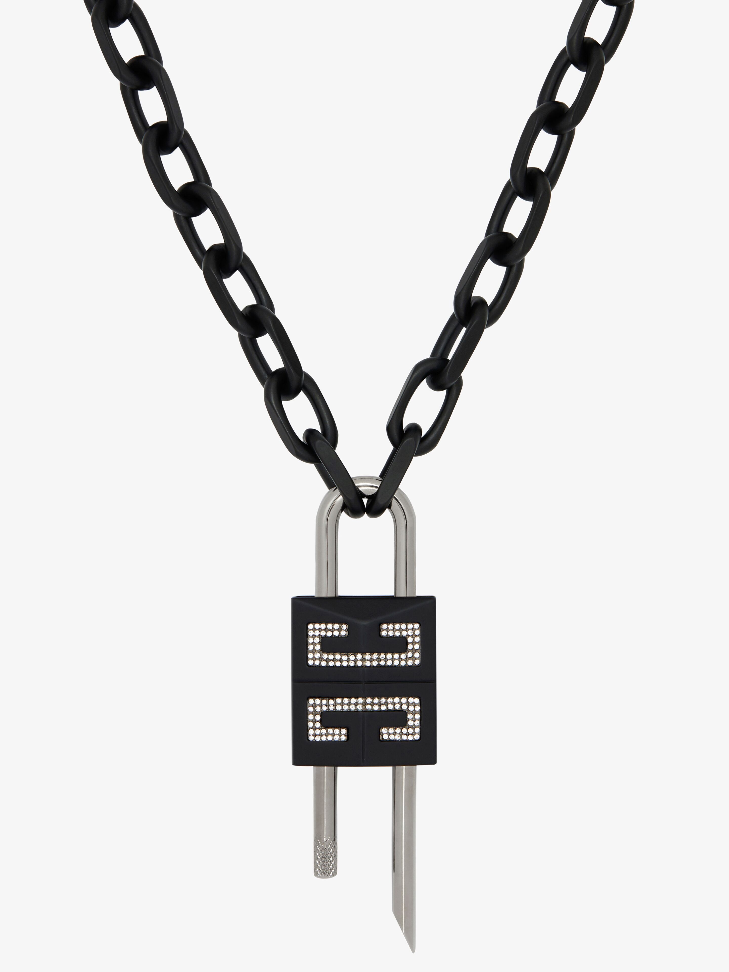 LOCK NECKLACE WITH CRYSTALS - 2