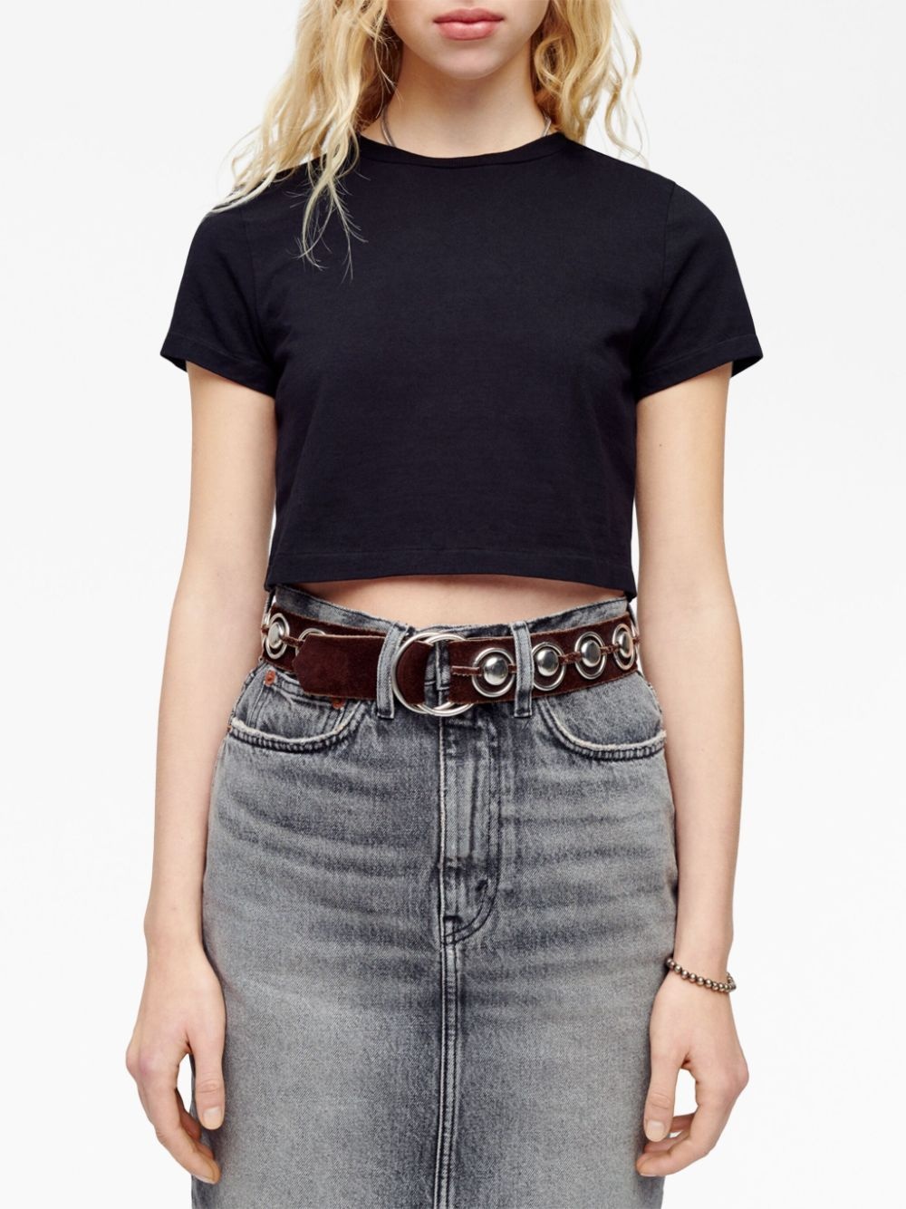 short-sleeve cropped T-shirt - 3