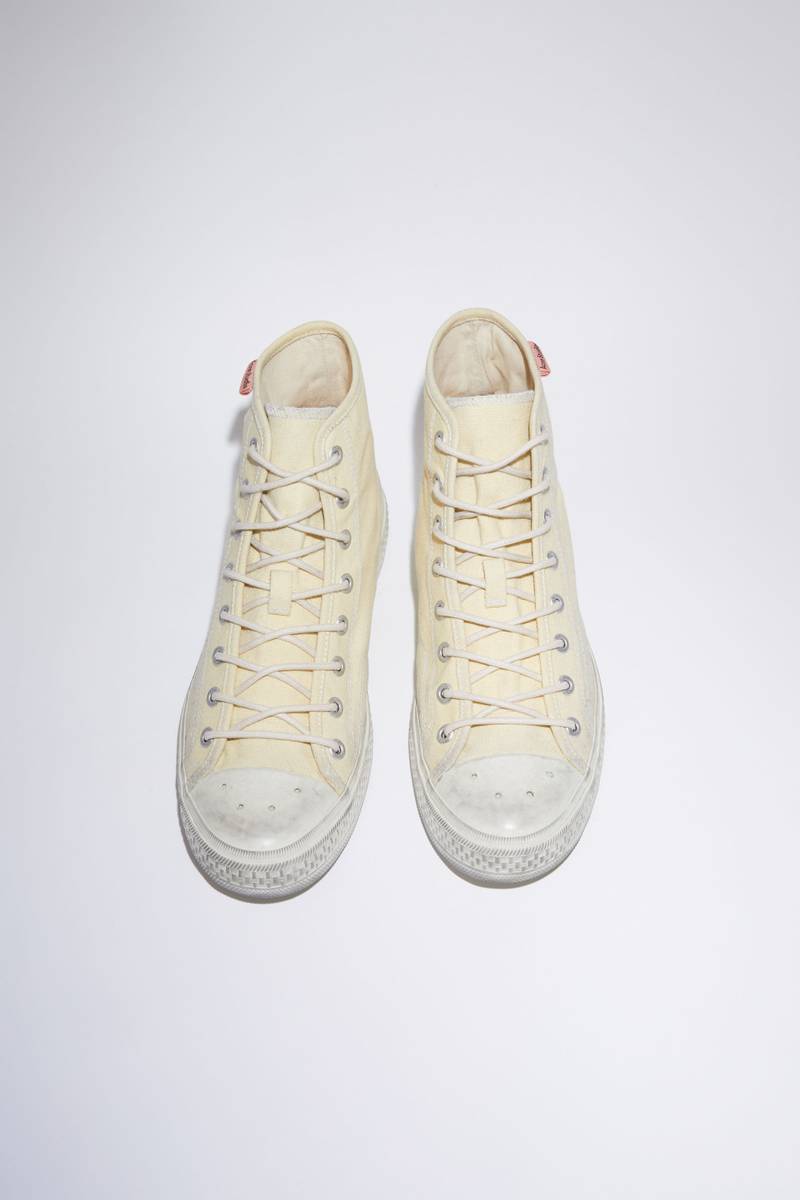 High top sneakers - Pale yellow/off white 2