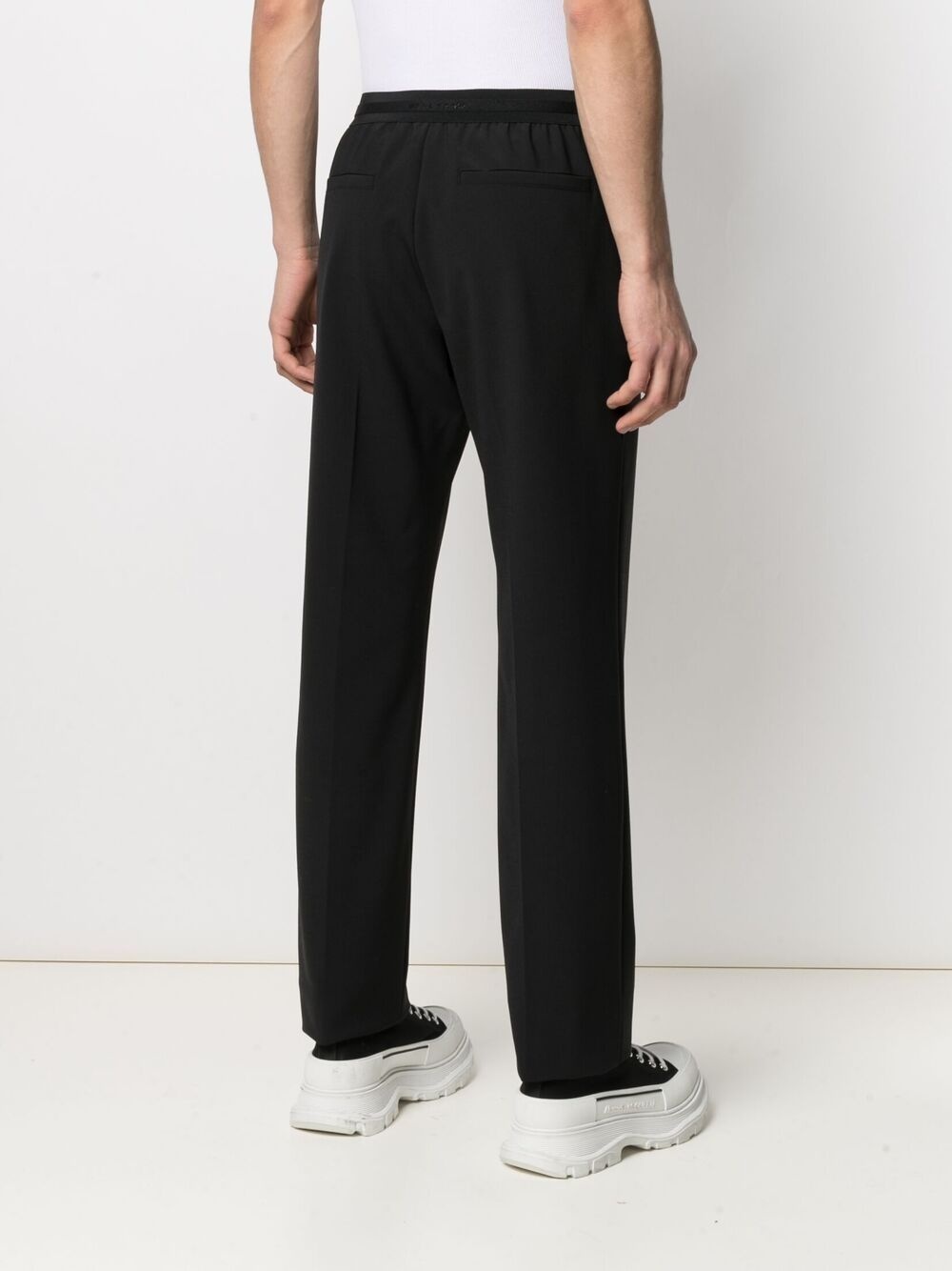 straight-leg tailored trousers - 4