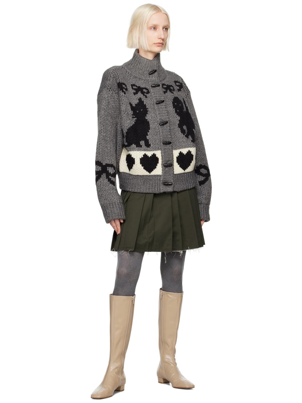 OPEN YY Khaki Pleated Wrap Miniskirt | REVERSIBLE