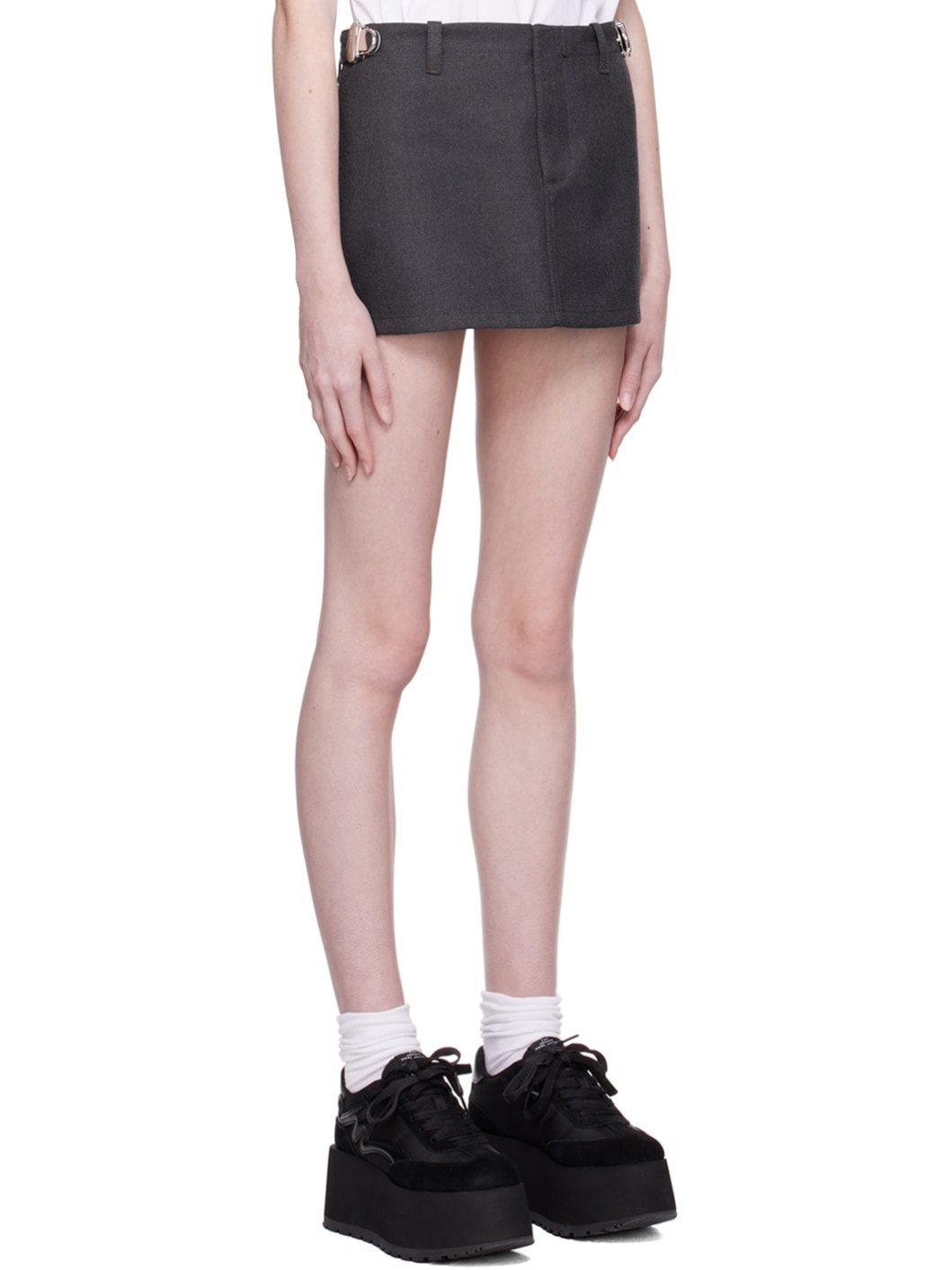 Gray 'The Pushlock' Miniskirt - 2