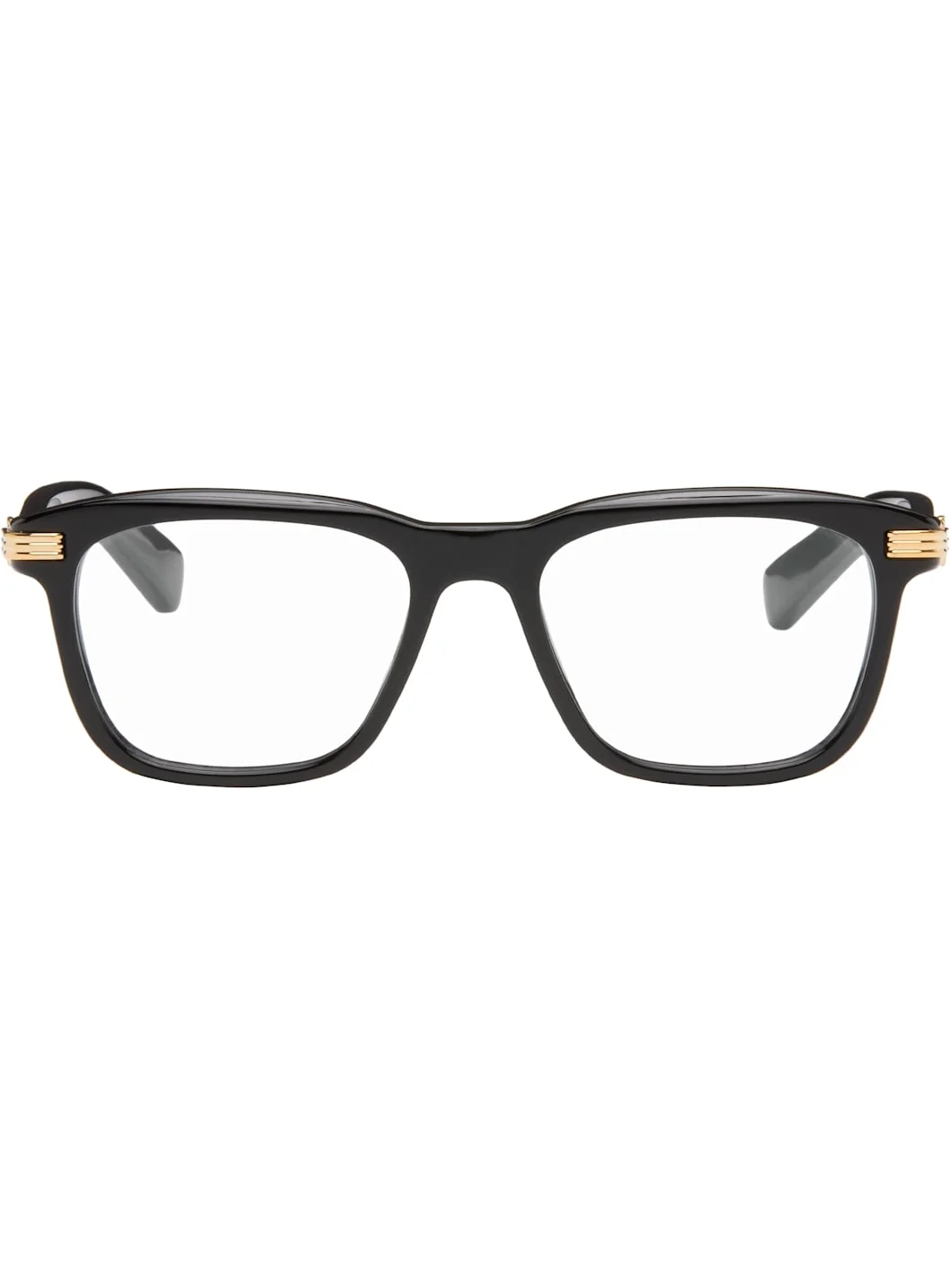 Black Premiare Rectangular Acetate Glasses - 1
