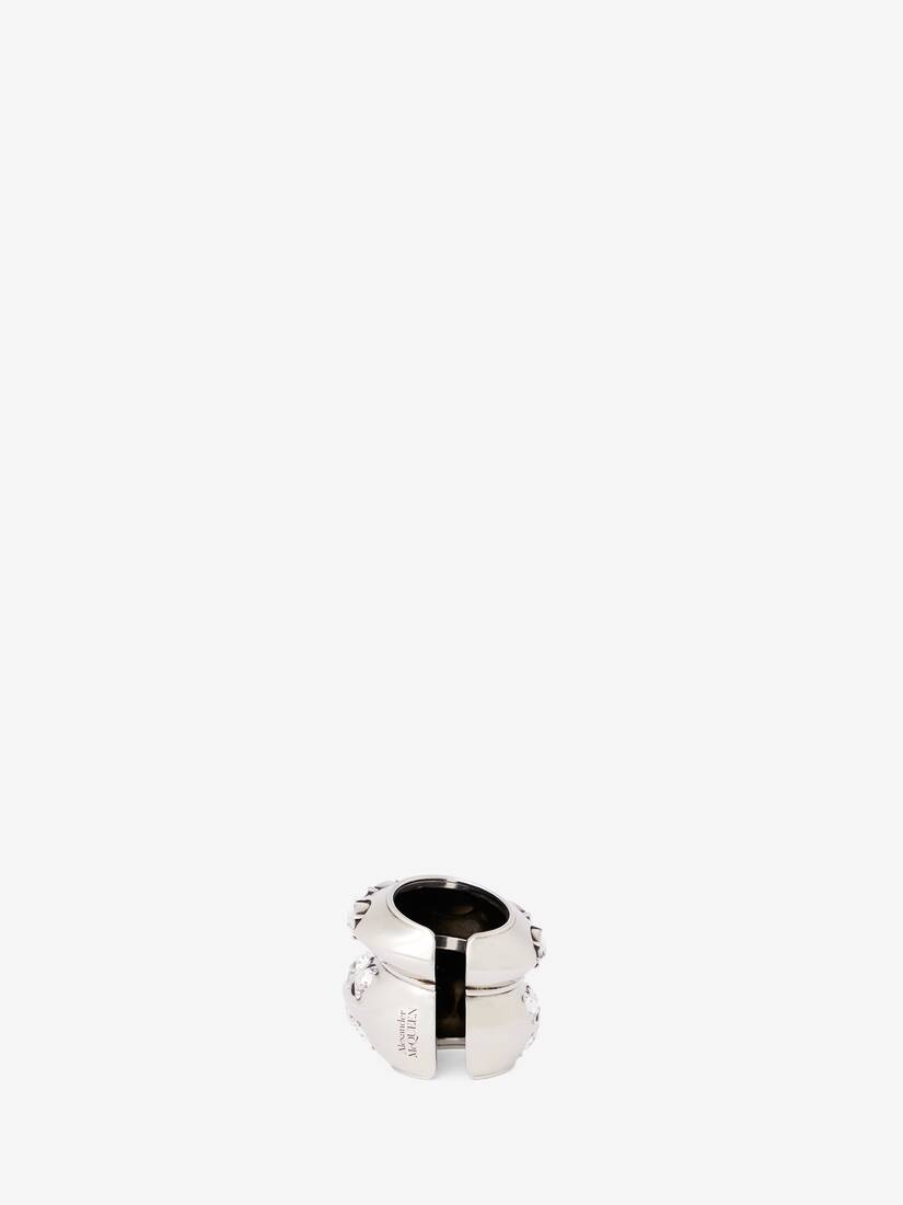 Men's Jewelled Accumulation Ring in Antique Silver - 3