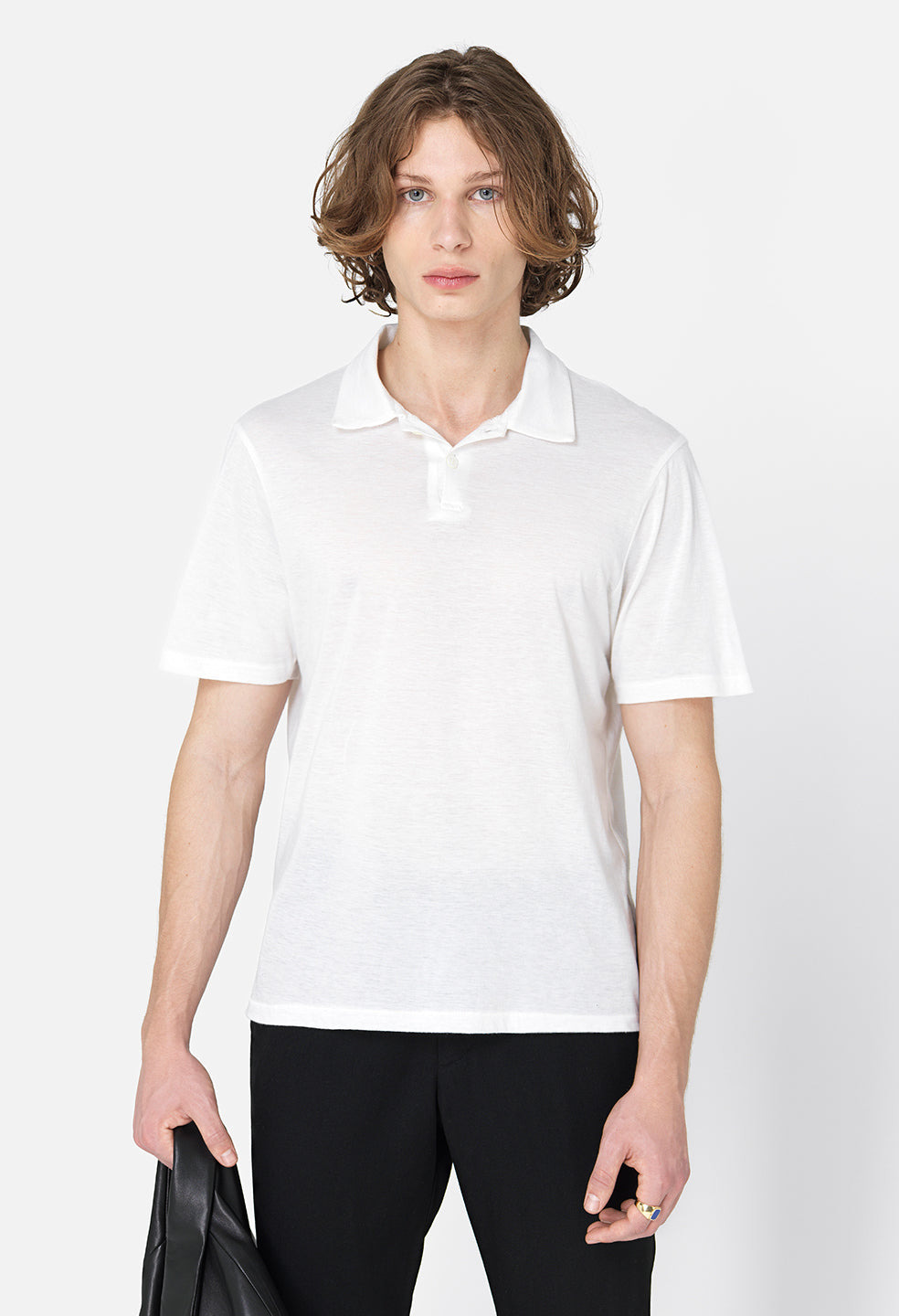 COTTON CASHMERE POLO - 3