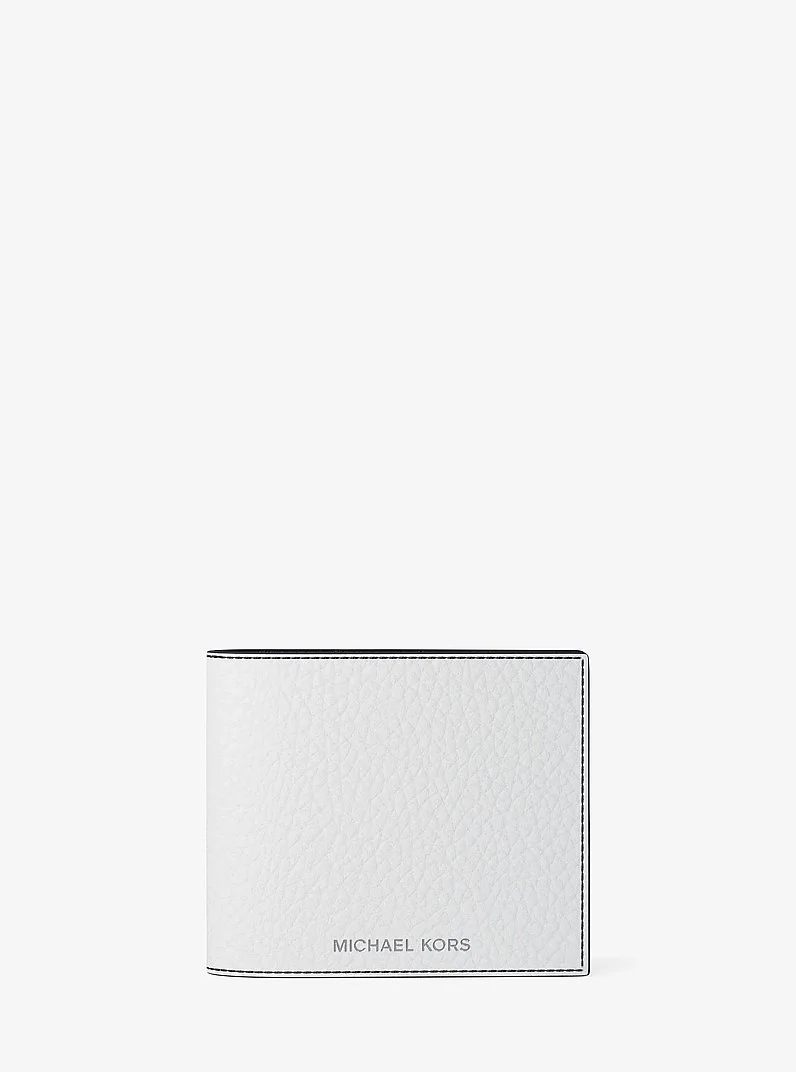 Pebbled Leather Billfold Wallet and Signature Logo Card Case Gift Set - 1