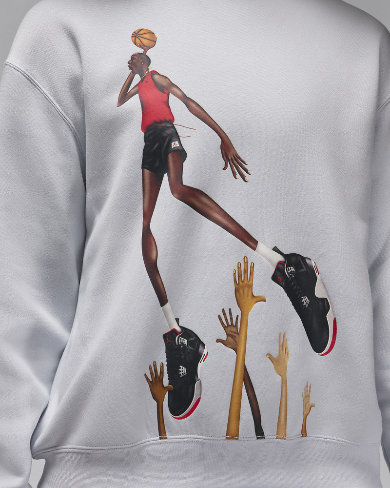 Jordan Artist Series by Darien Birks Women's Fleece Crew-Neck Sweatshirt 4