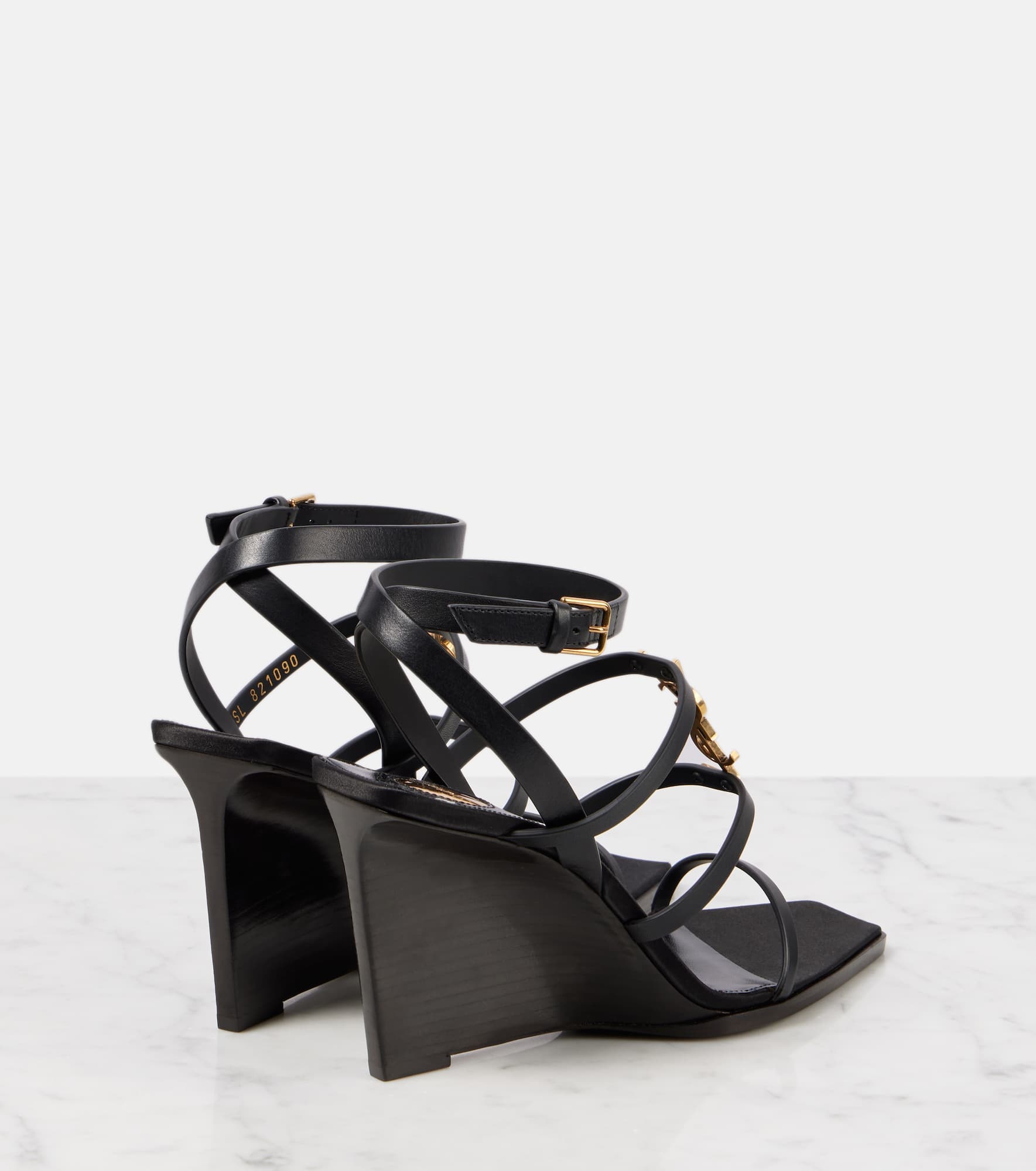 Cassandra 90 leather wedge sandals - 2