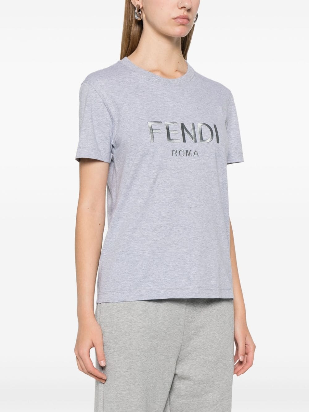 logo-embroidered T-shirt - 3