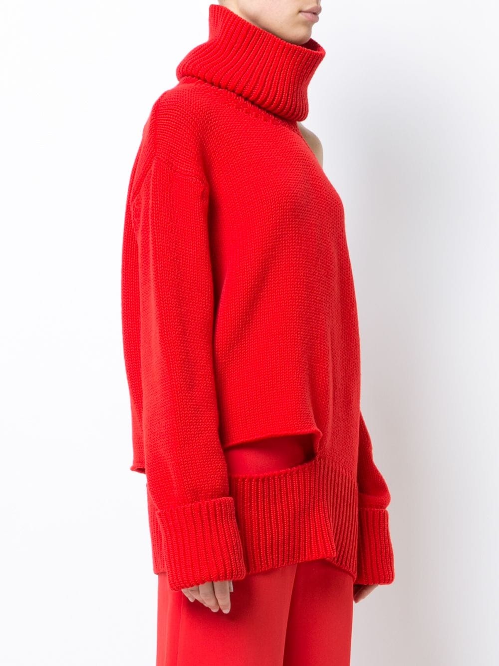 one shoulder knit jumper - 3